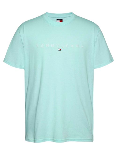 T-shirt menta in cotone Tommy Jeans | DM0DM20744L6V